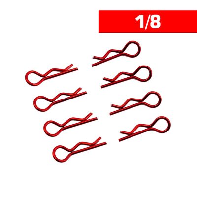 BODY CLIPS 1/8 L&R RED (8 pcs.)