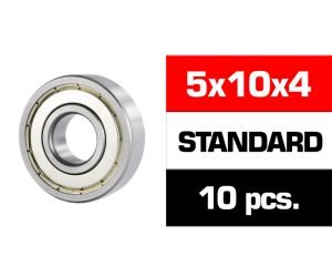 5x10x4mm "HS" METAL SHIELDED BEARING SET (10pcs)