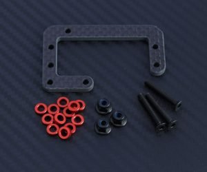 Carbon Fibre Floating Steering Servo Bracket With M3x18mm Screws and Height Shims for Mayako MX8E (-24-25)