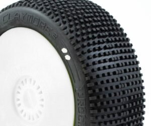 CLAYMORE v2 BUGGY S1 (SUPER SOFT) PRE-MOUNTED WHITE (2pcs.)